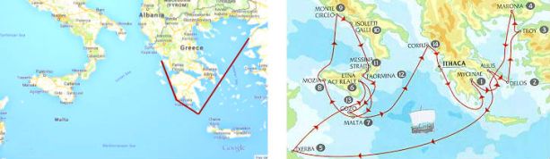 How it should have happened................And Odysseus' actual route